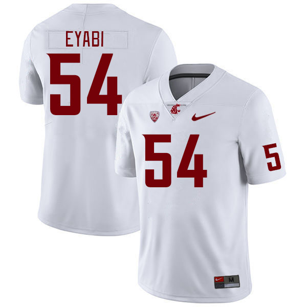 Men #54 Peter Eyabi Washington State Cougars College Football Jerseys Stitched Sale-White